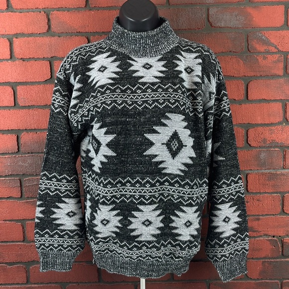 Bears Crossing Woman's Small Aztec Print Quarter Zip Sweater – Cozy Casual - Picture 1 of 7